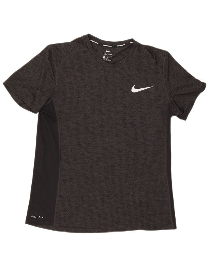 T-shirt Nike da uomo Dri Fit, top in poliestere color block medio kaki
