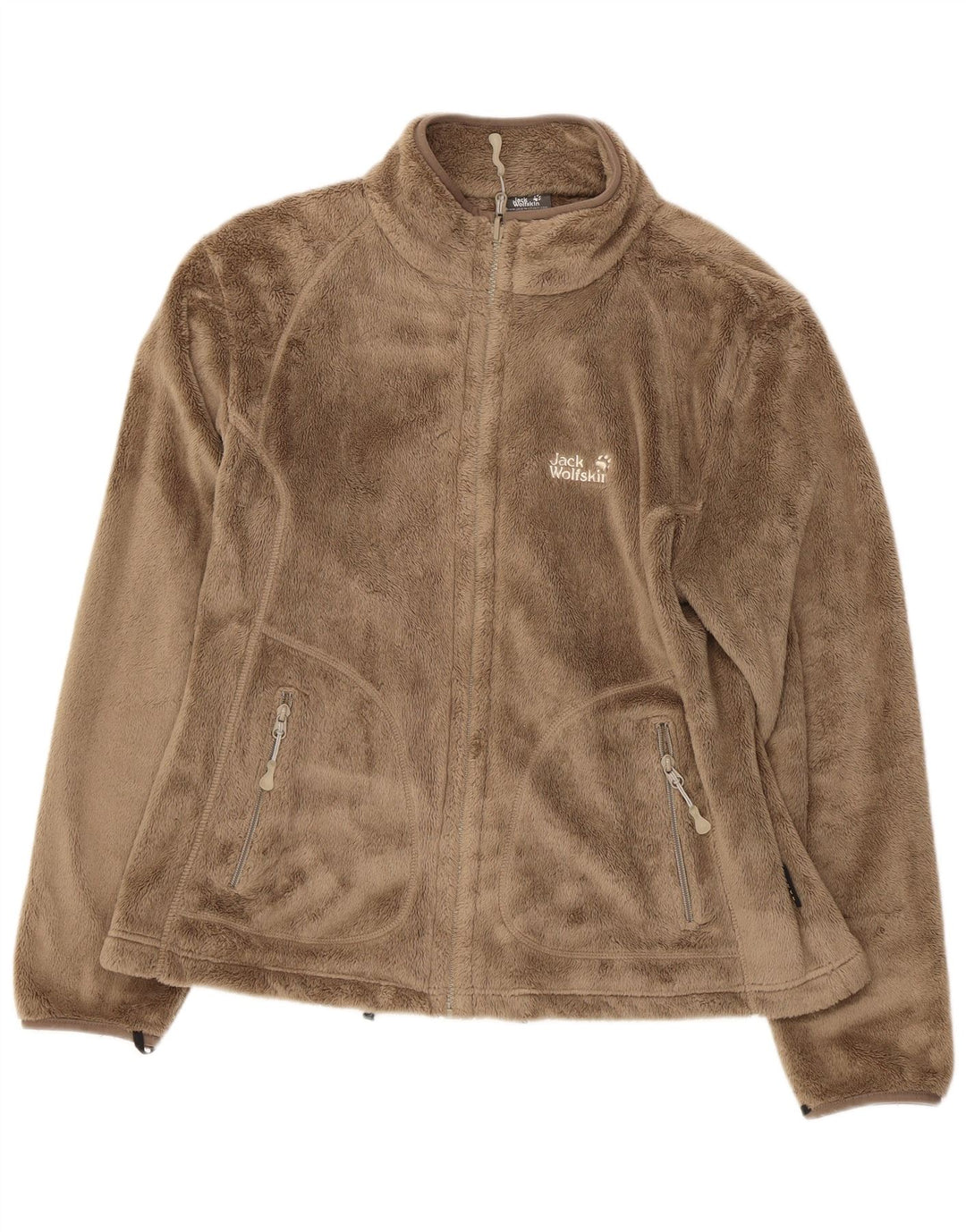 Giacca in pile da donna JACK WOLFSKIN UK 18/20 XL Poliestere beige