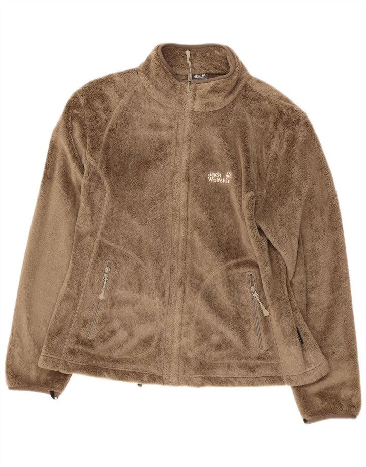 Giacca in pile da donna JACK WOLFSKIN UK 18/20 XL Poliestere beige