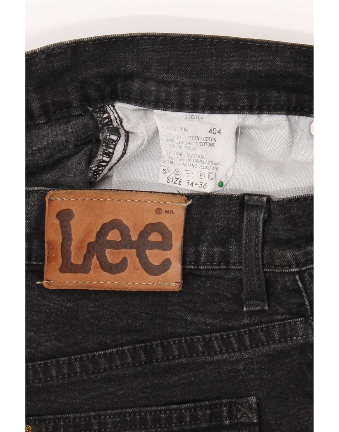 Jeans dritti Brooklyn da donna Lee W34 L36 cotone nero