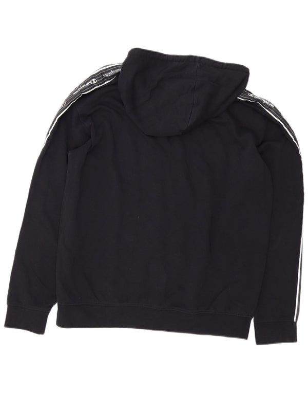 Felpa con cappuccio grafica da uomo Champion Medium nera
