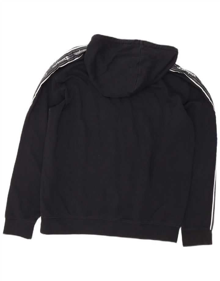 Felpa con cappuccio grafica da uomo Champion Medium nera
