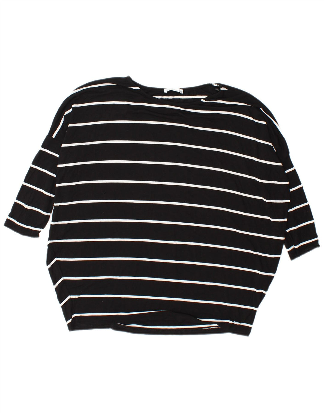 Top Zara da donna oversize a maniche lunghe UK 10 piccolo in viscosa a righe nere