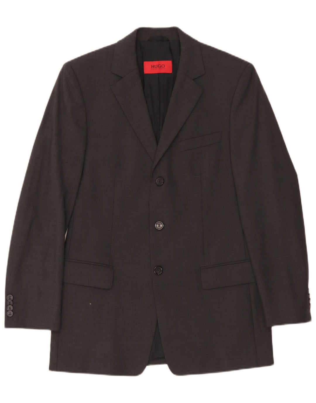 Giacca blazer da uomo a 3 bottoni Hugo Boss EU 44 XS lana vergine grigia