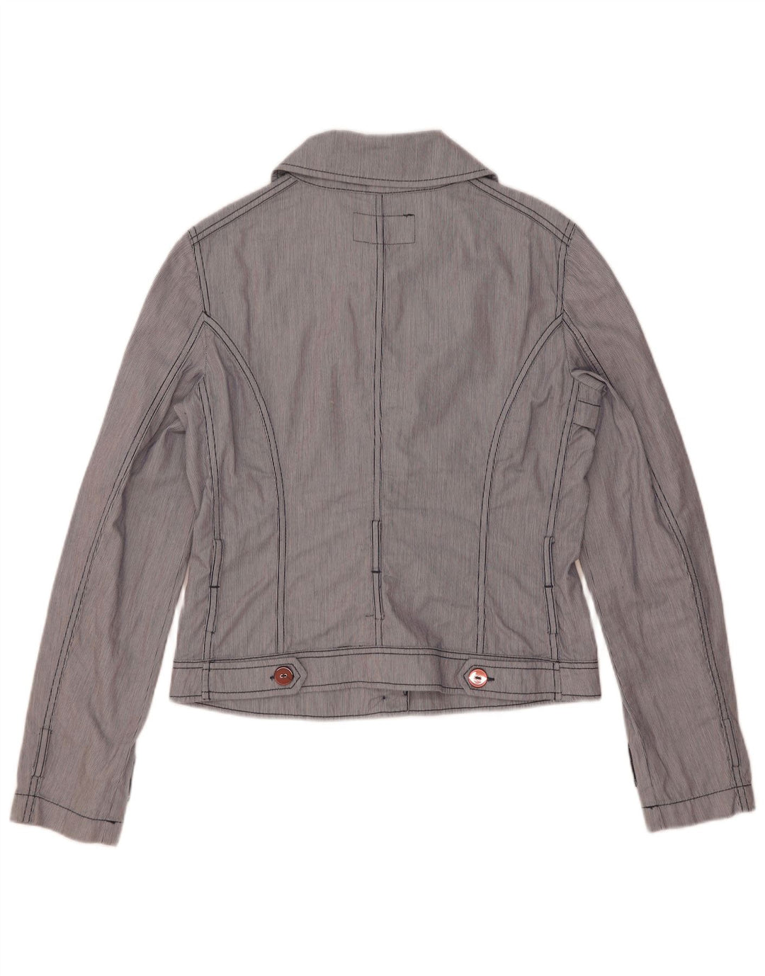 Giacca bomber da donna Armani Jeans US 8 cotone gessato blu medio