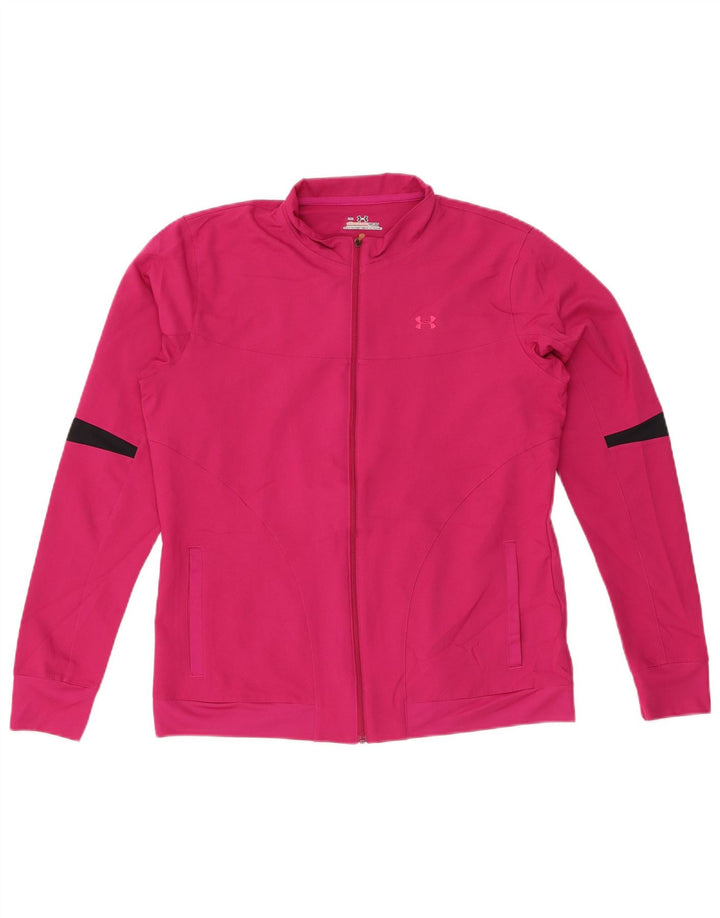 Giacca da tuta da donna UNDER ARMOUR UK 14 Colorblock rosa medio