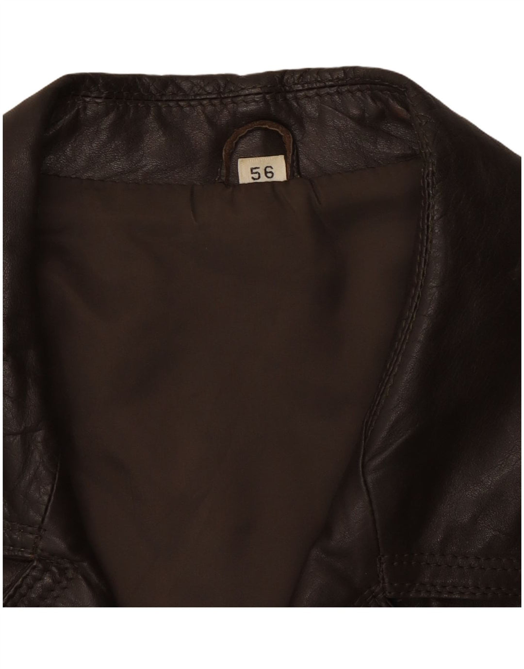 Giacca in pelle da uomo VINTAGE UK 40 grande in pelle marrone