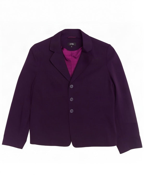 Giacca blazer a 3 bottoni Marks & Spencer da donna UK 18 XL poliestere viola