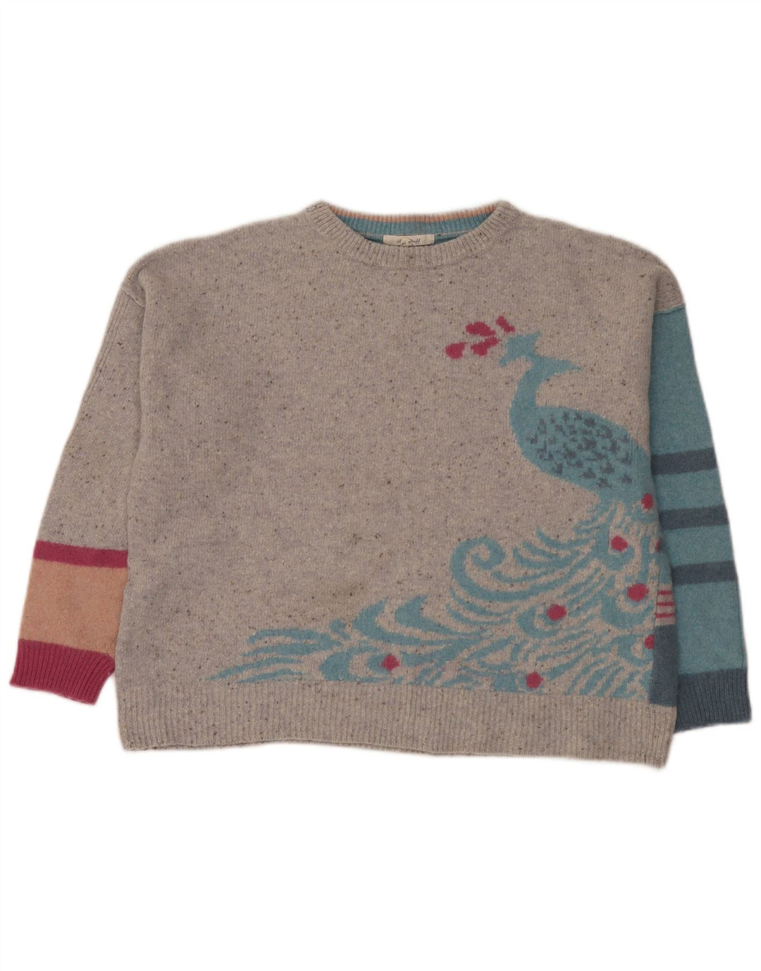 Maglione maglione girocollo da donna White Stuff UK 16 grande multicolore