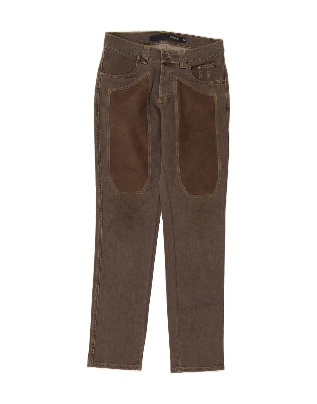 JECKERSON Womens Slim Jeans W31 L32 Brown Cotton Vintage Jeckerson and Second-Hand Jeckerson from Messina Hembry 