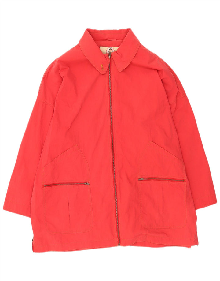 Giacca a vento oversize da donna vintage UK 22 3XL rossa
