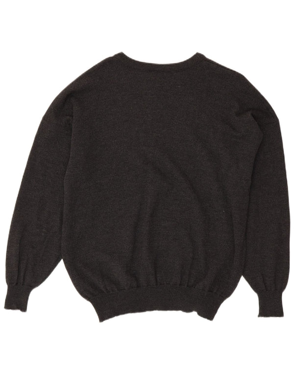 LACOSTE Maglione da uomo con scollo a barca taglia 8 3XL lana grigia