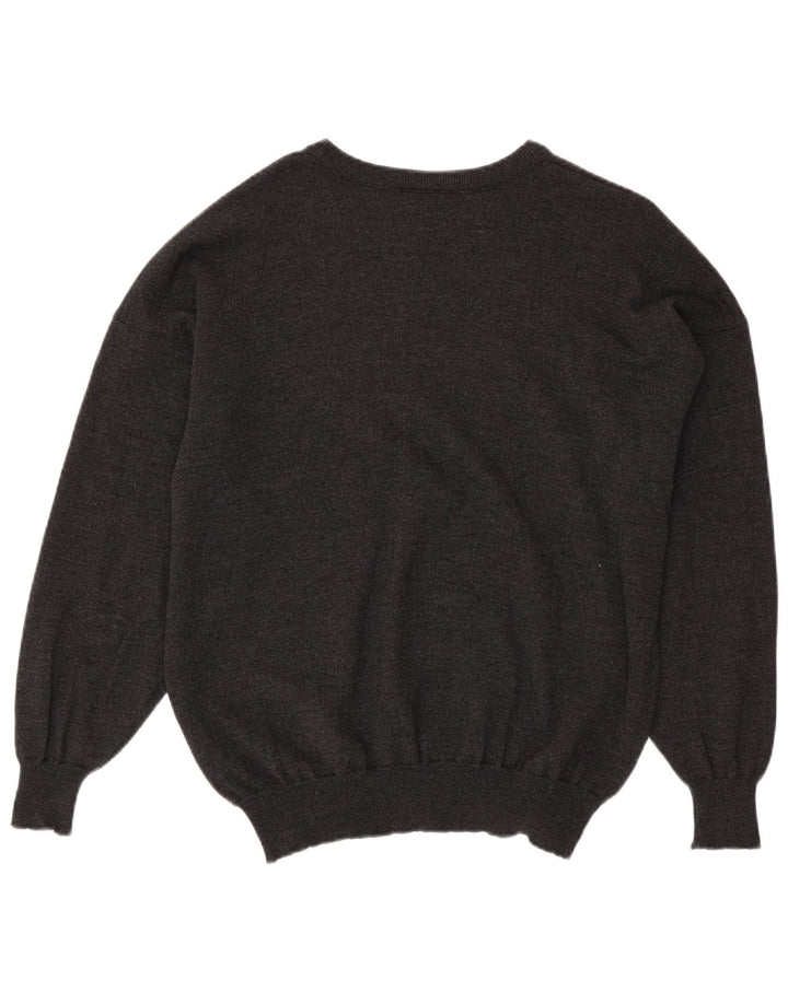 LACOSTE Maglione da uomo con scollo a barca taglia 8 3XL lana grigia