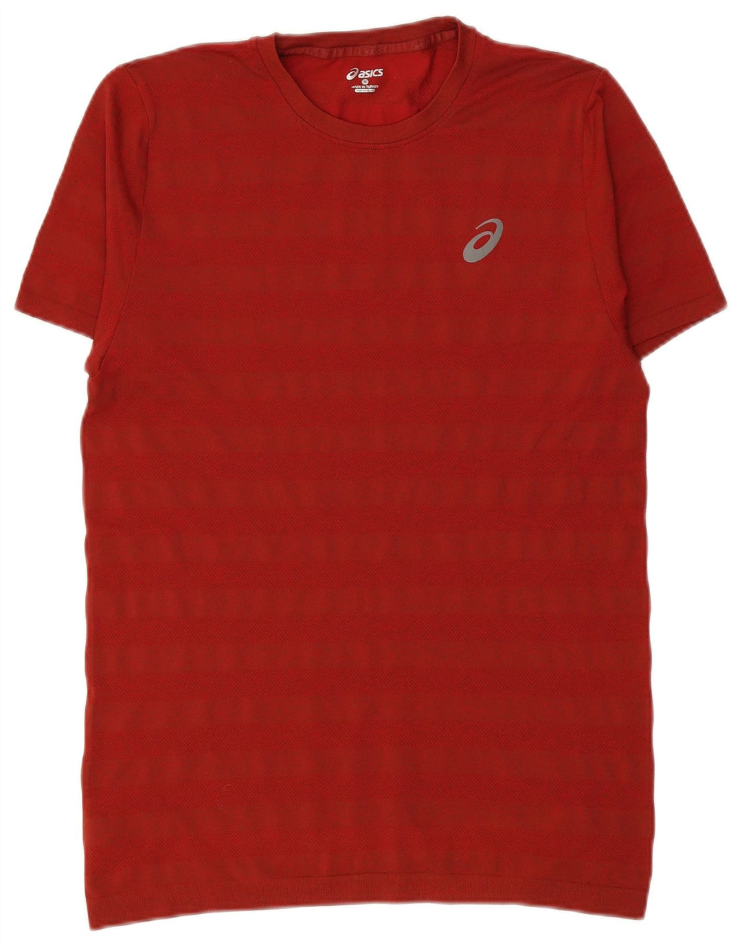 T-shirt ASICS da uomo a righe rosse medie