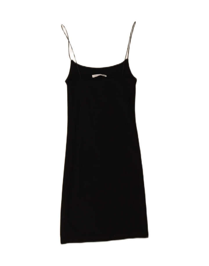 Abito sottoveste da donna Zara UK 8 piccolo in cotone nero