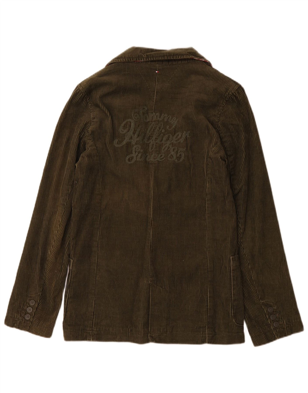 Giacca blazer in velluto a coste a 2 bottoni Tommy Hilfiger per ragazzi 15-16 anni color kaki
