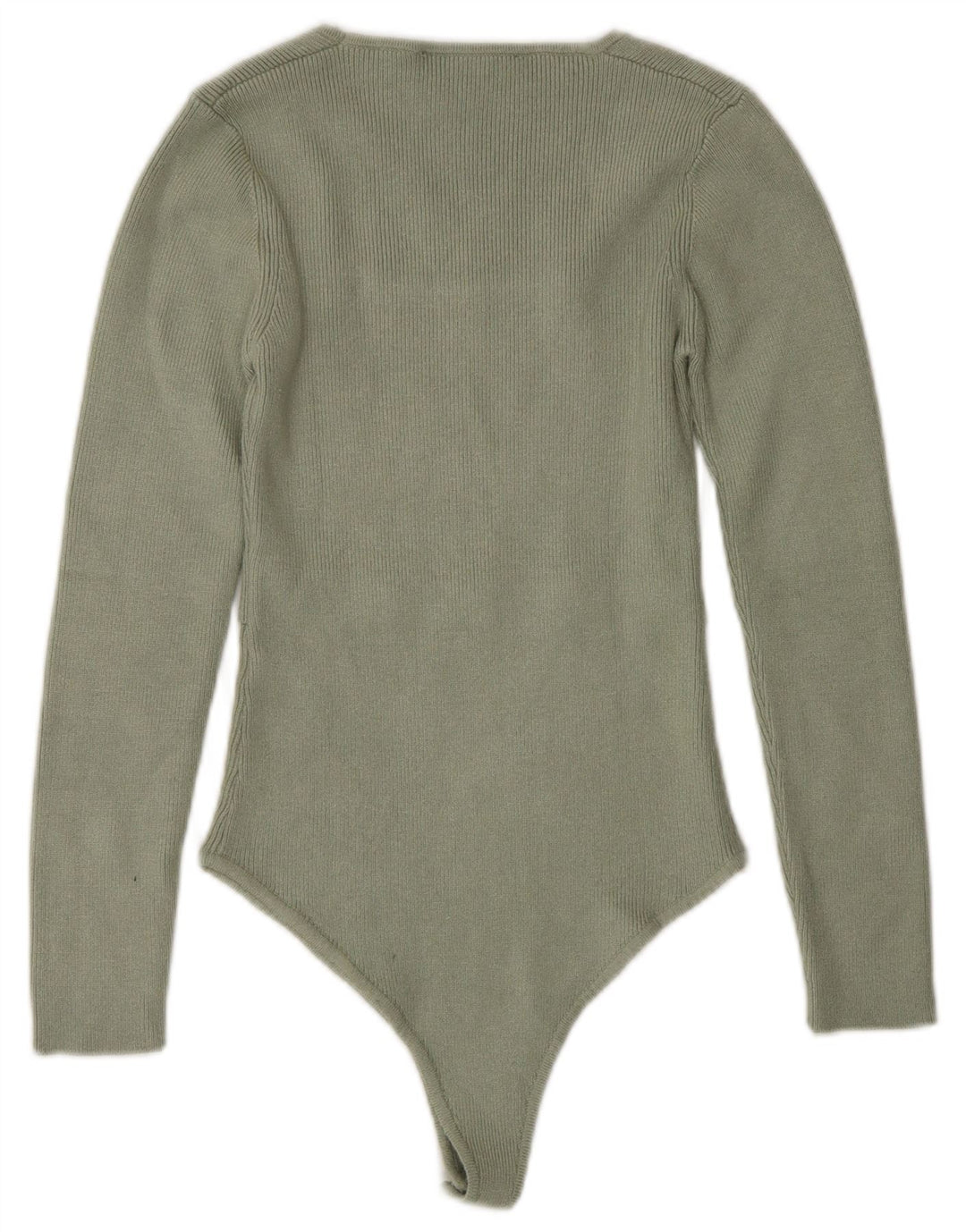 Body a maniche lunghe da donna Zara UK 8 Small Khaki Viscosa