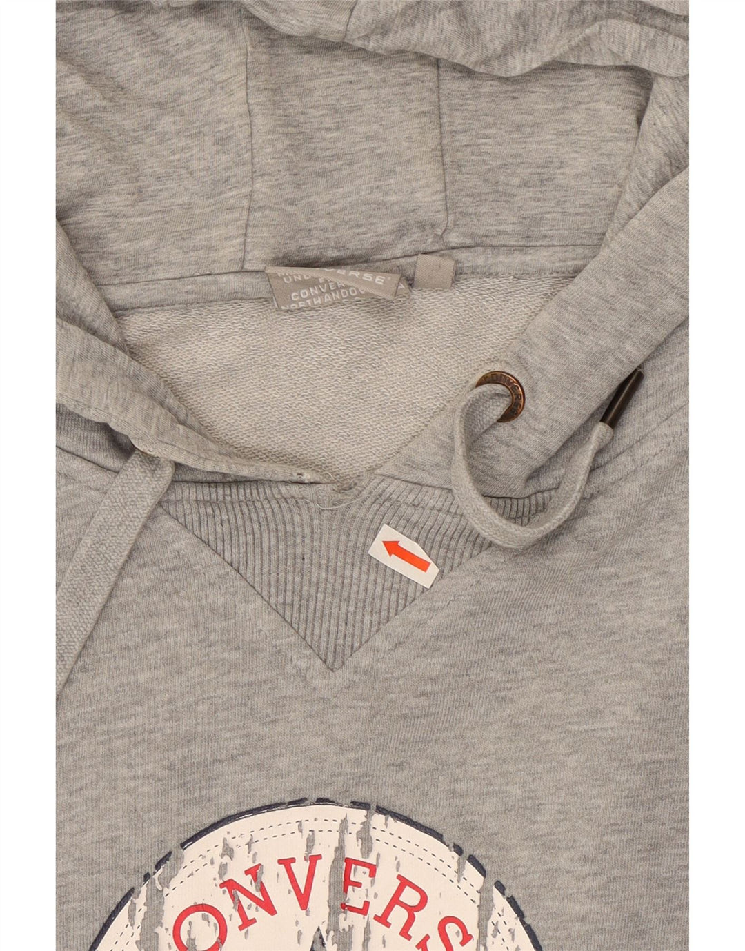 Felpa con cappuccio grafica da uomo Converse XL grigio screziato