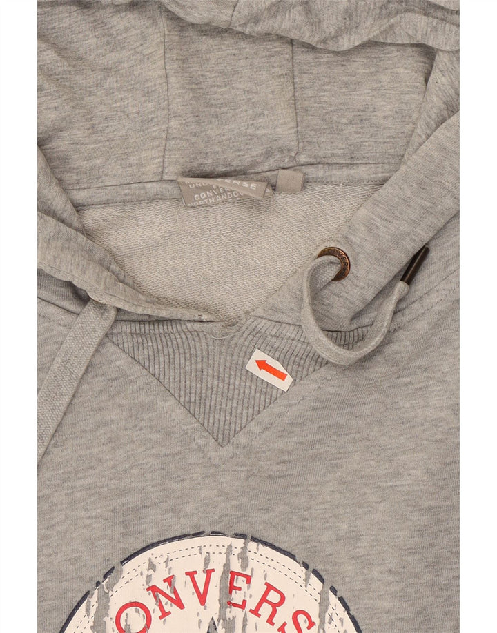 Felpa con cappuccio grafica da uomo Converse XL grigio screziato