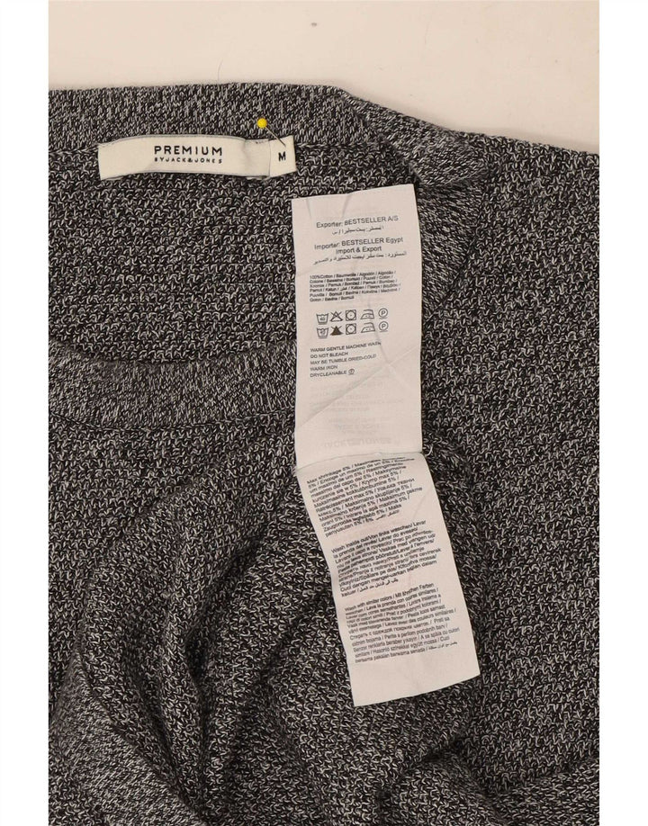 Maglione maglione girocollo da uomo Jack & Jones in cotone screziato grigio medio