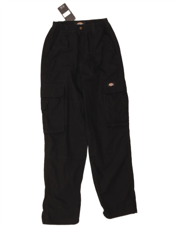 DICKIES Pantaloni cargo dritti da uomo W26 L28 in cotone nero