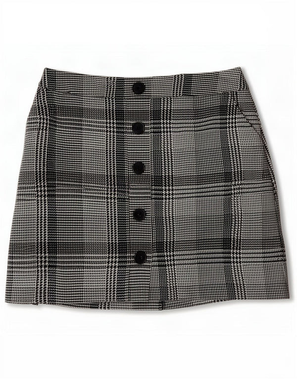 Minigonna da donna Marks & Spencer UK 10 piccola W28 pied de poule blu