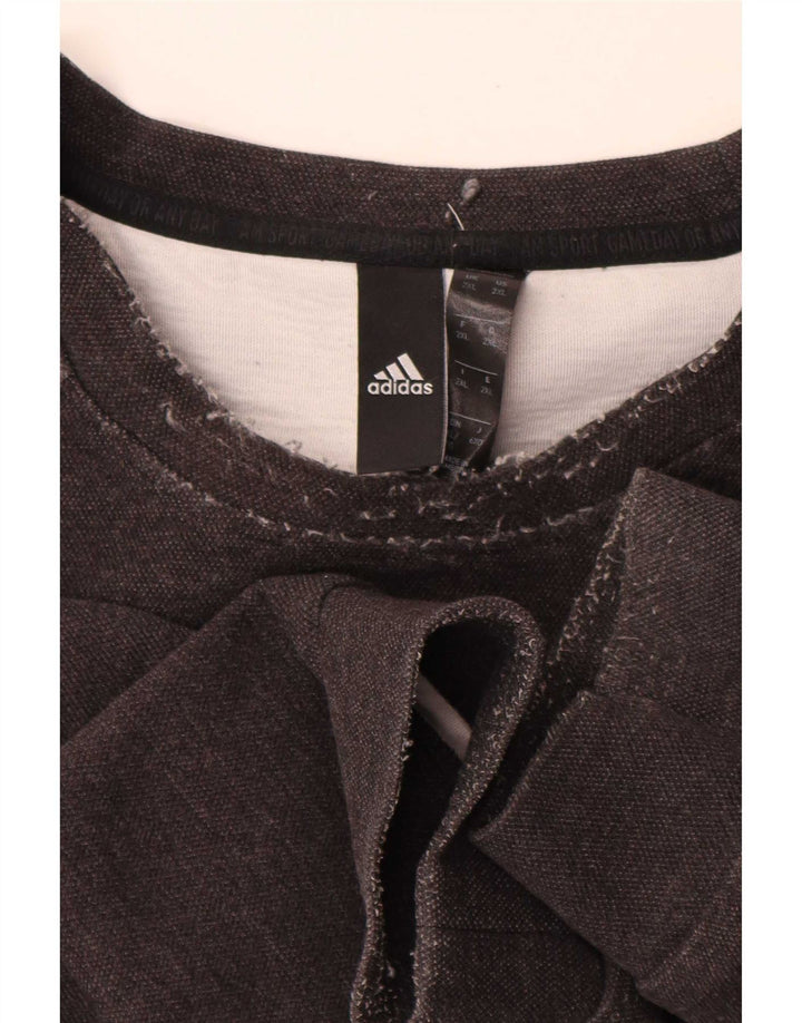 Felpa Adidas Uomo Maglione 2XL Cotone Grigio