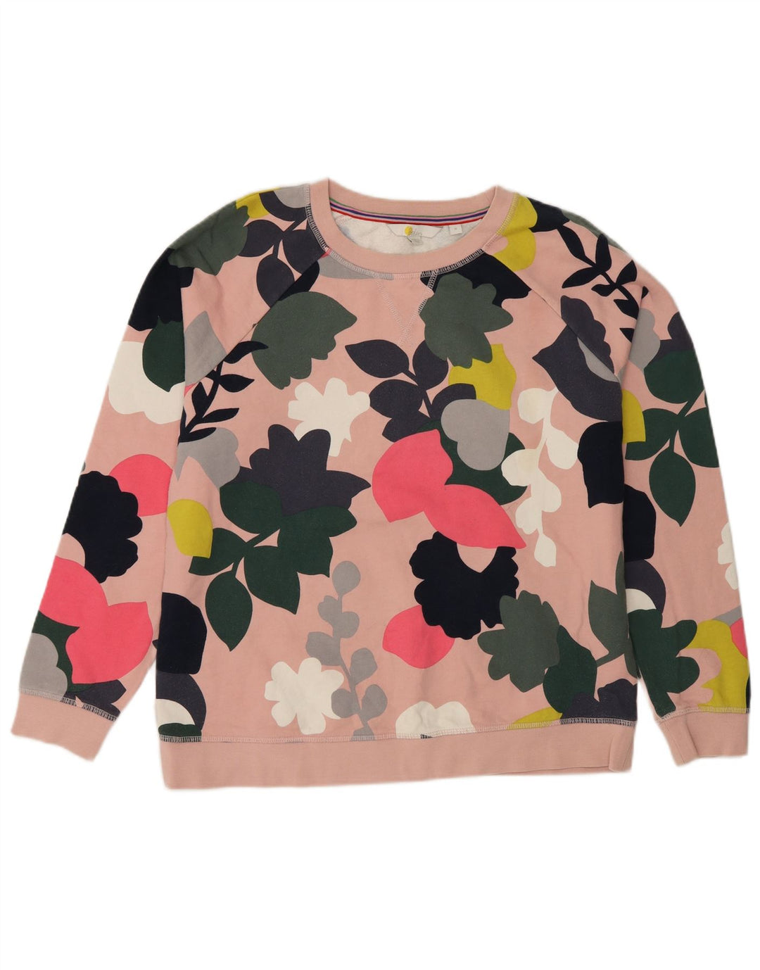 Boden Felpa da donna vestibilità regolare Felpa in cotone floreale rosa medio