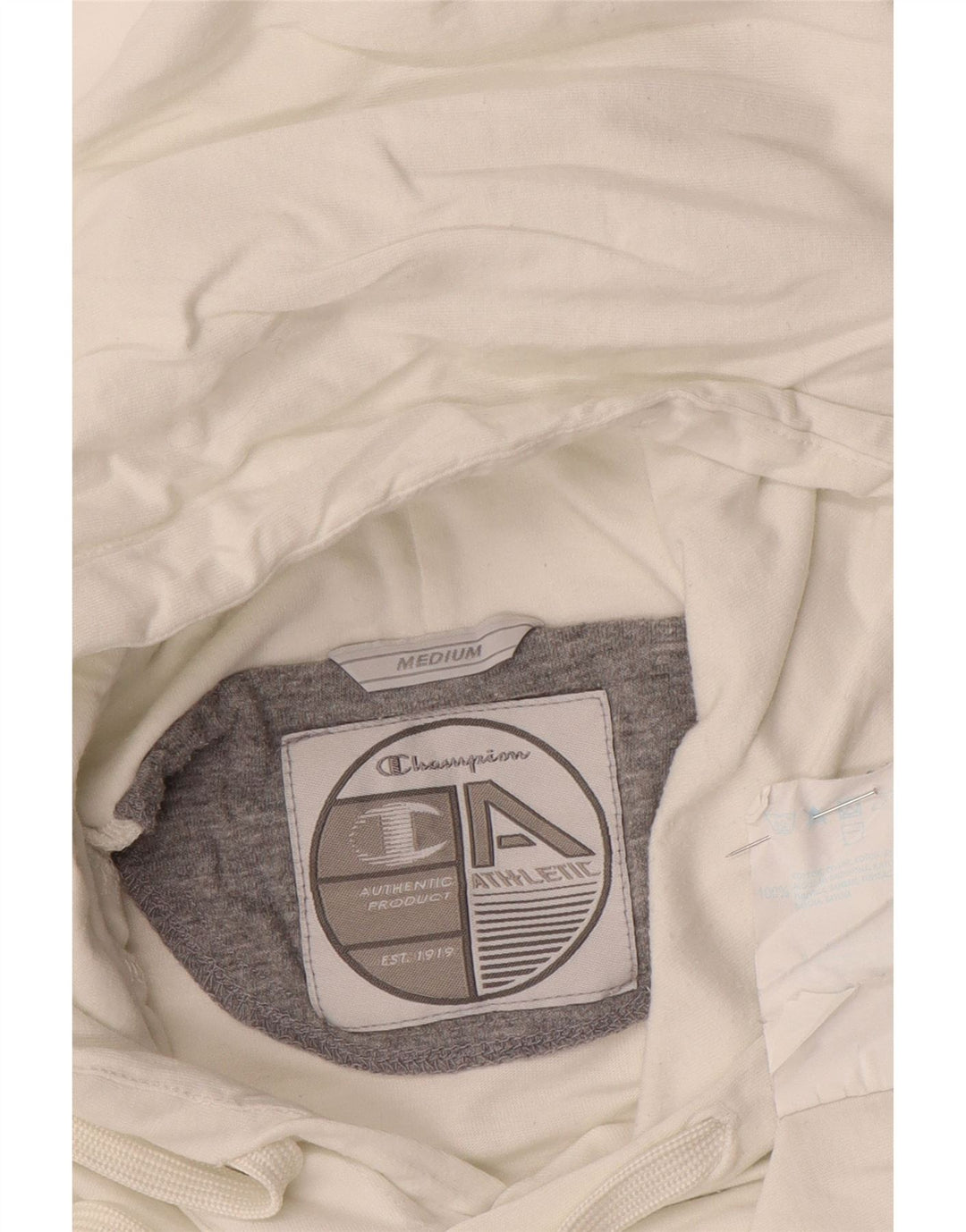 Maglione con cappuccio da donna Champion UK 14 cotone bianco sporco medio