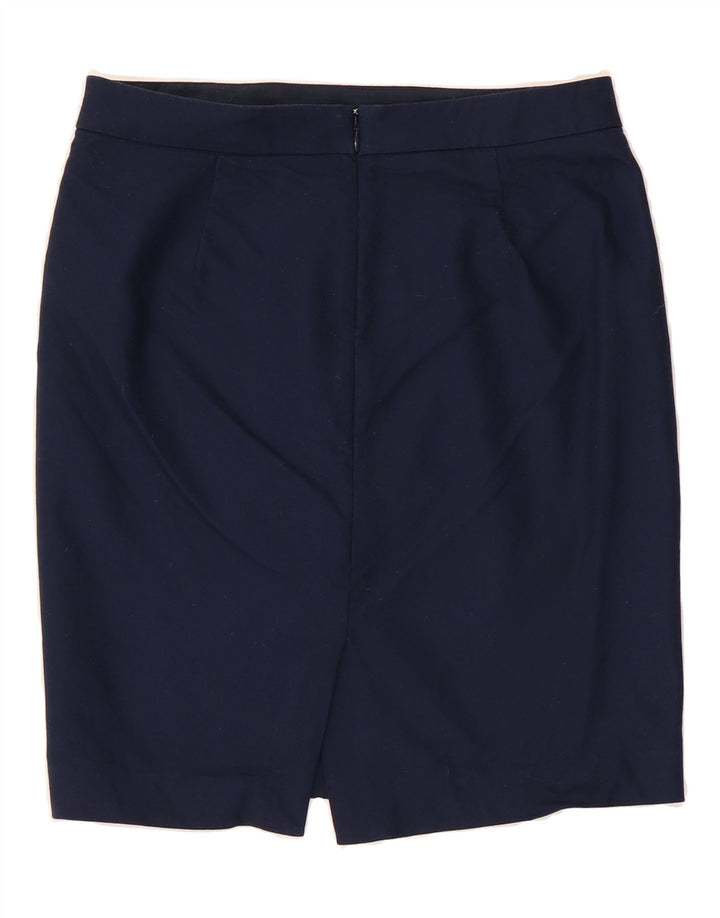 J. CREW Womens Pencil Skirt US 4 Small W30 Navy Blue Cotton Vintage J. Crew and Second-Hand J. Crew from Messina Hembry 