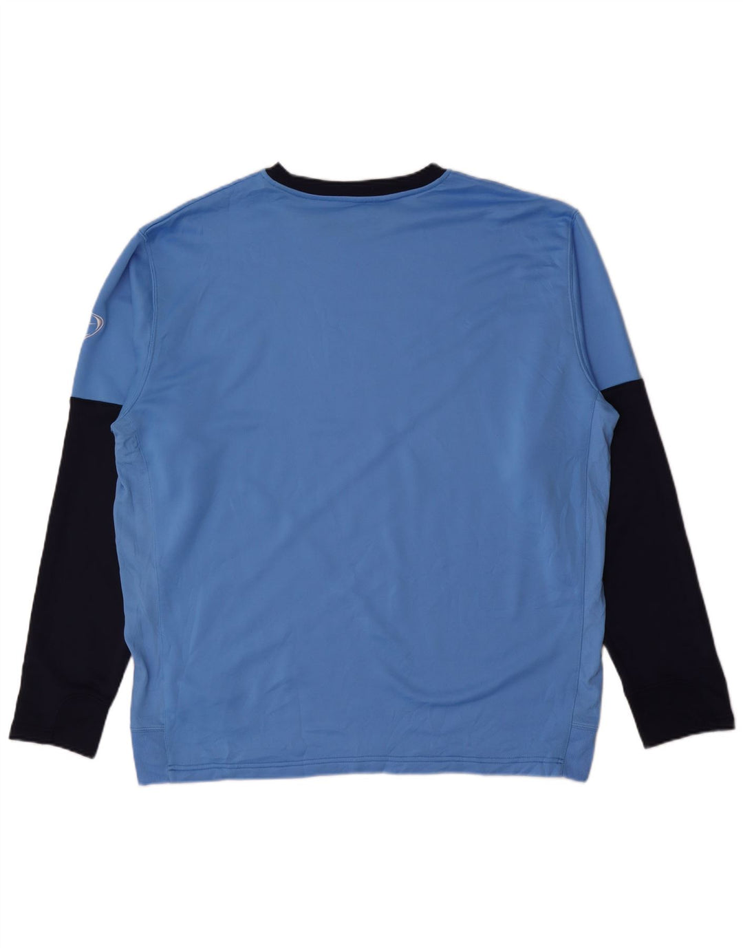 Top Nike da uomo a maniche lunghe UK 47/48 2XL Blu Colourblock Poliestere