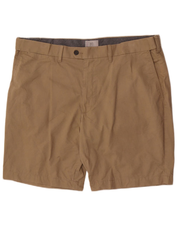 Pantaloncini chino da uomo Marks & Spencer W42 2XL cotone beige