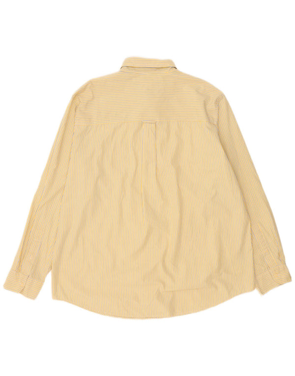 Camicia Chaps da uomo Easy Care XL in cotone gessato giallo