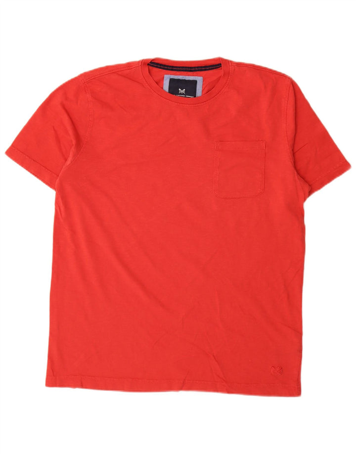 CREW CLOTHING T-shirt da uomo Top rosso medio in cotone