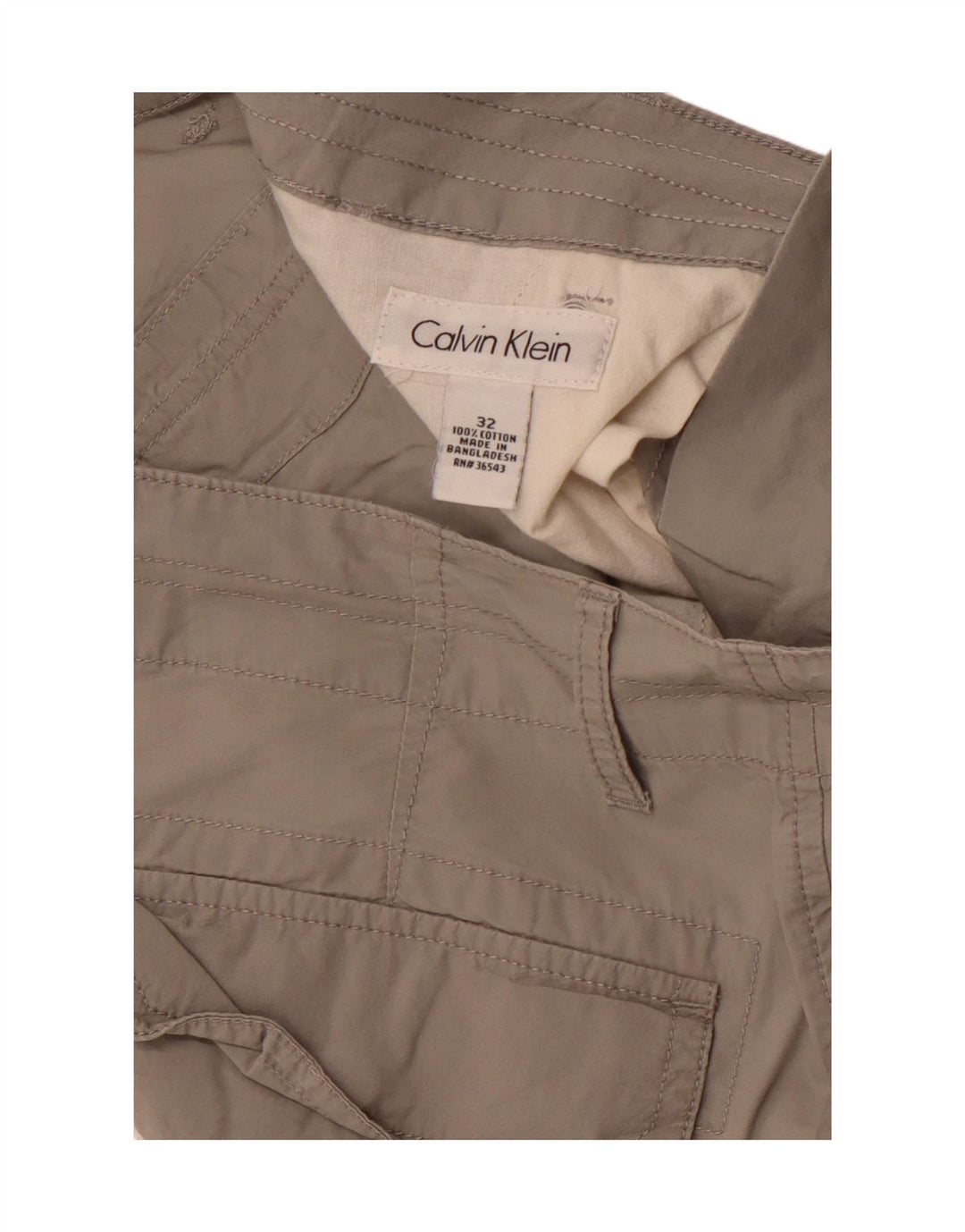 CALVIN KLEIN Bermuda cargo da uomo W32 cotone grigio medio