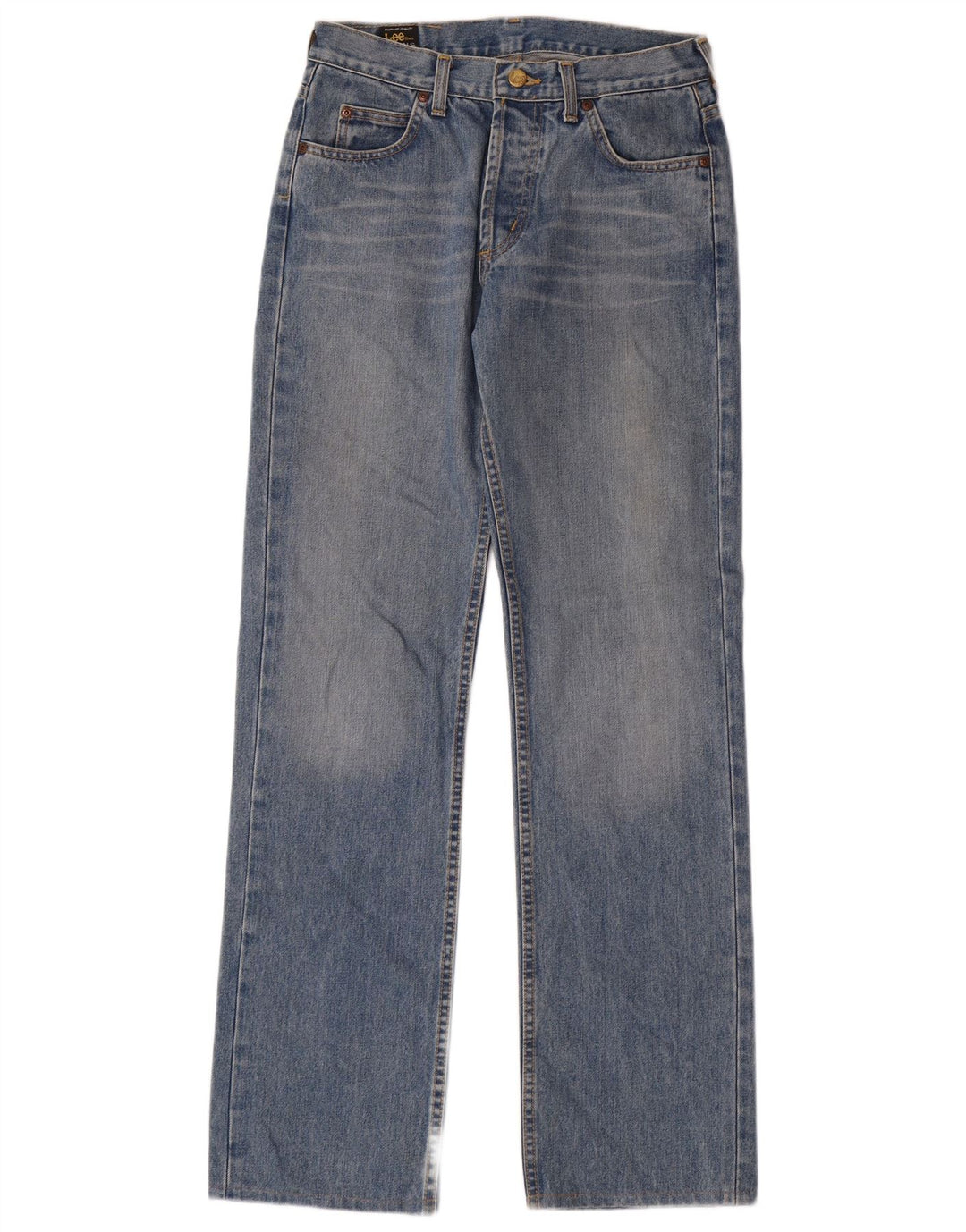 LEE Mens Seattle Straight Jeans W30 L34 Blue Cotton