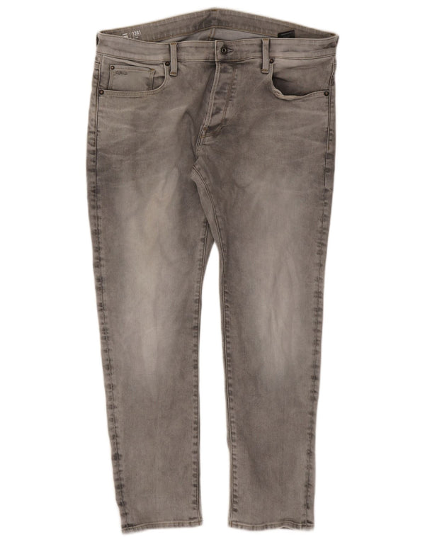 Jeans slim da uomo G-Star 3301 W36 L30 cotone grigio