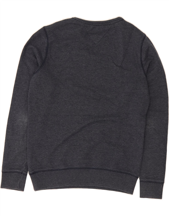 TOMMY HILFIGER Mens Sweatshirt Jumper Small Navy Blue Cotton Vintage Tommy Hilfiger and Second-Hand Tommy Hilfiger from Messina Hembry 