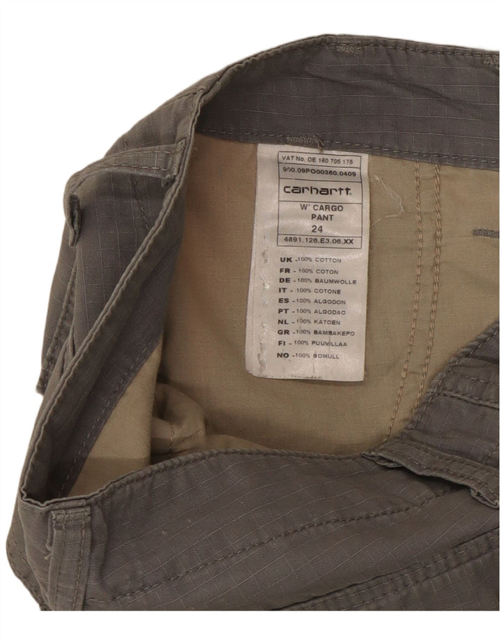 Pantaloni cargo dritti da donna Carhartt W24 L31 cotone grigio