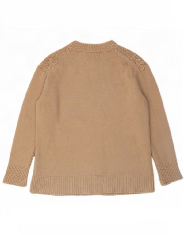 Maglione maglione collo alto da donna Zara UK 10 piccolo cashmere beige