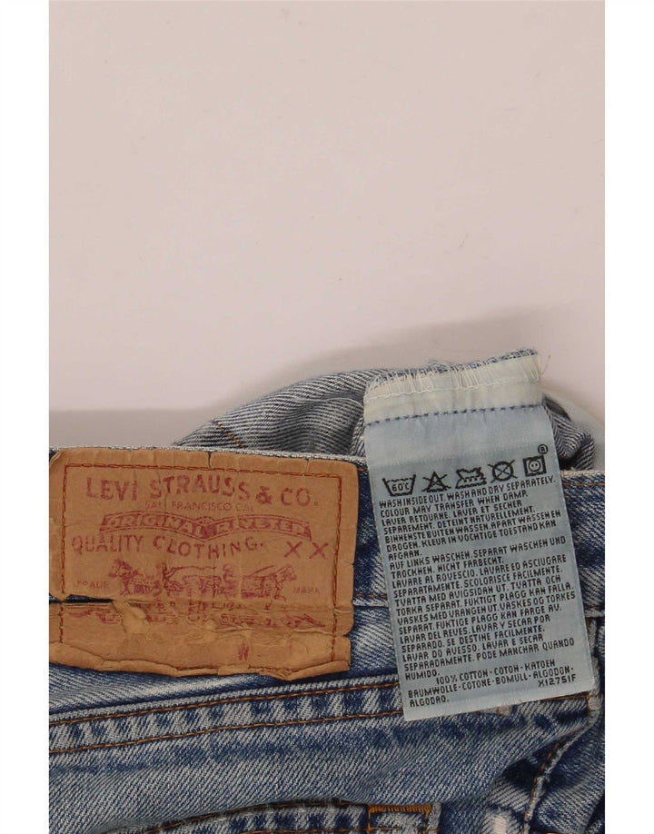 Jeans dritti invecchiati da uomo Levi's W36 L32 in cotone blu