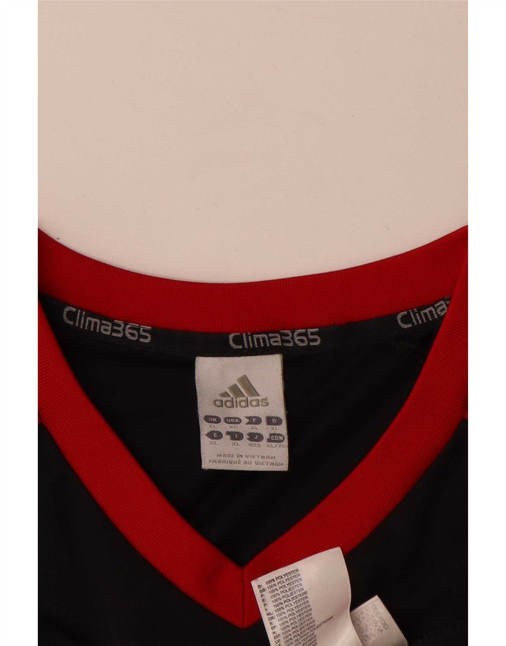 T-shirt Adidas Climalite da uomo Top XL poliestere color block nero
