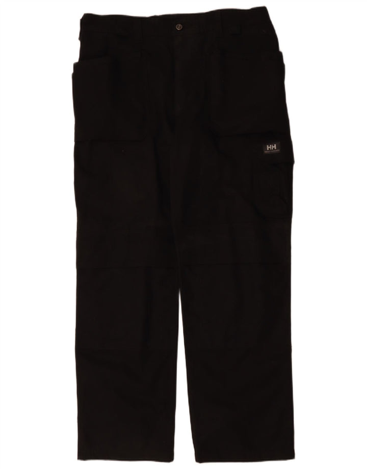 Pantaloni cargo dritti da uomo HELLY HANSEN W38 L33 cotone nero