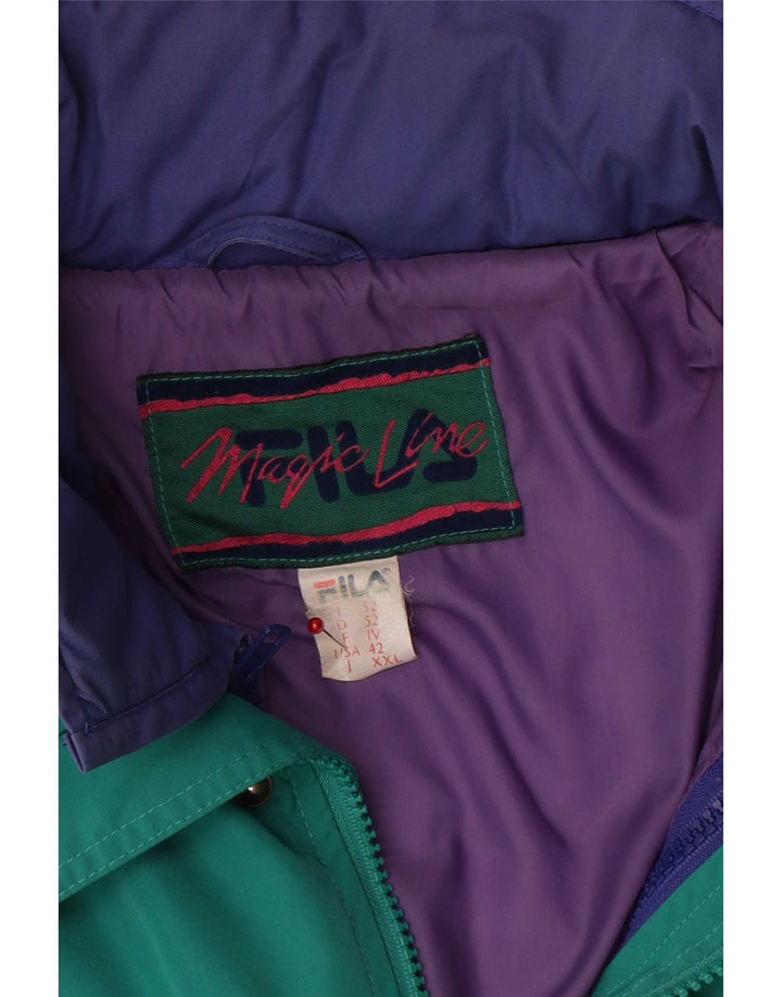 Giacca da sci con cappuccio Fila Uomo IT 52 2XL Verde
