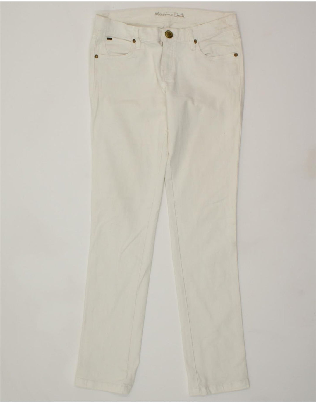 MASSIMO DUTTI Womens Slim Jeans W31 L33 White Cotton Vintage Massimo Dutti and Second-Hand Massimo Dutti from Messina Hembry 