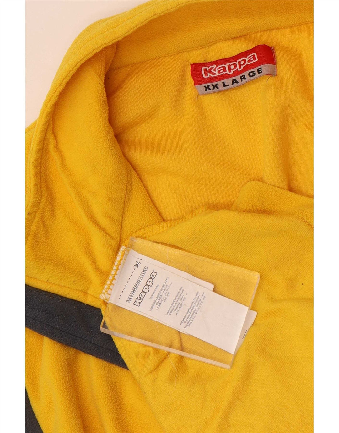 Giacca in pile da uomo Kappa UK 44 2XL Poliestere color block giallo