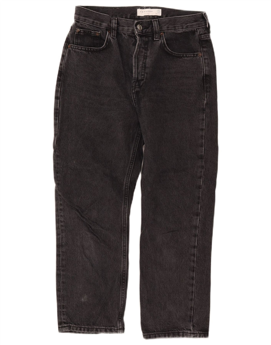 Jeans corti da donna Petite Topshop W26 L23 cotone nero