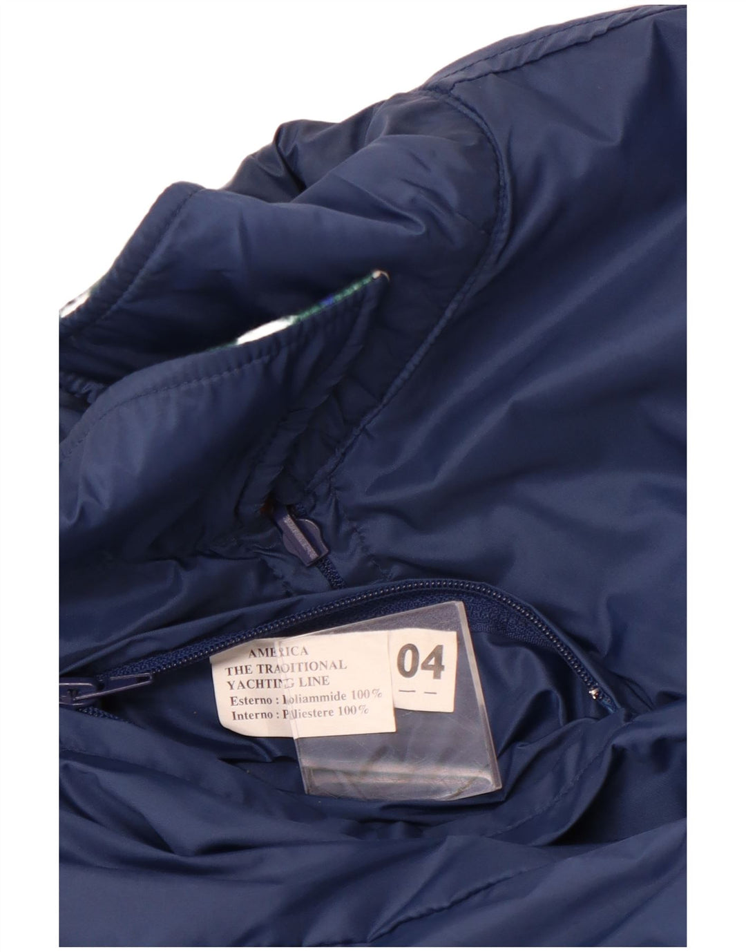 Gilet reversibile da uomo AMERICA UK 40 Large Blu navy geometrico in poliammide