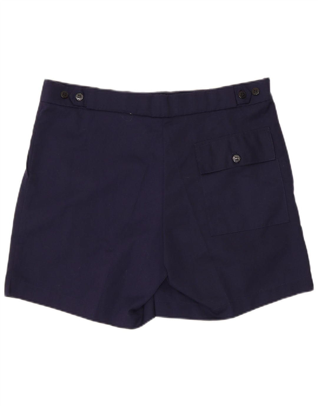 Pantaloncini chino vintage da uomo grandi W36 in poliestere blu navy