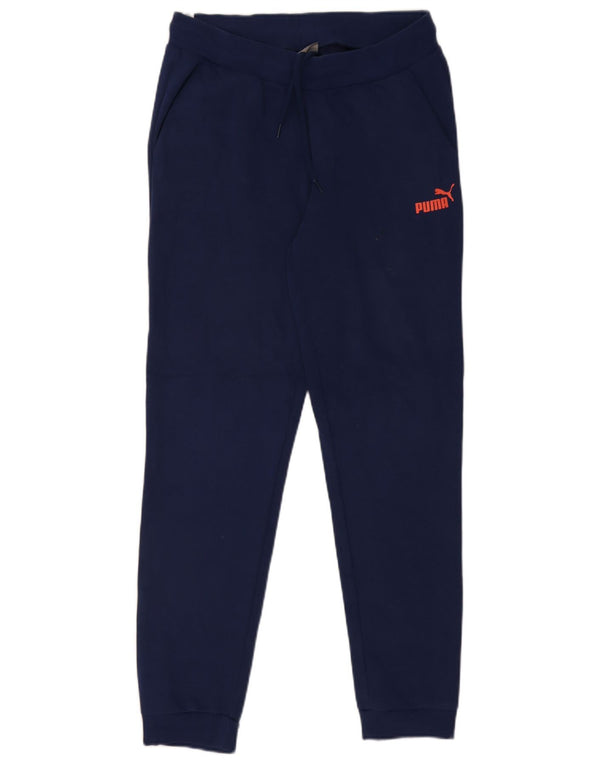 Pantaloni da tuta da donna Puma Joggers UK 12 Medium Navy Blue Cotton